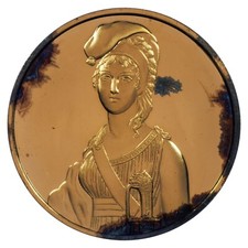 France médaille - Révolution Française - Proclamation de la République - vermeil