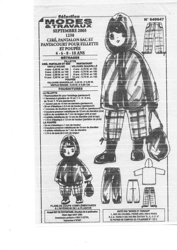 Patron enfant fille 2005 - enfant,