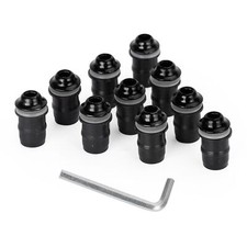 10pcs vis de carénage fixation aluminium 5mm x 15 carénage panneau noir moto