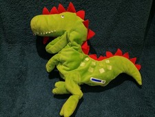 doudou peluche marionnette dragon vert IKEA     TTBE