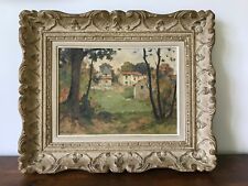 HUILE SUR PANNEAU SIGNEE ALBERT REGAGNON HOURNIGUE SAINT GIRON ARIEGE