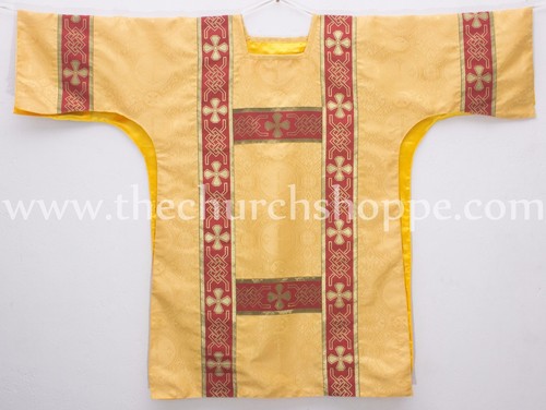 Chasuble dalmatique jaune avec - dalmatique,