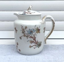 HAVILAND à limoges: Pichet couvert en porcelaine  décor floral Art Nouveau