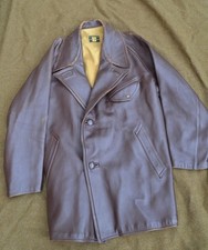 Veste  Canadienne en cuir marron Pilote Aviation marque SIP France 40