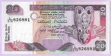20 Rupees SRI LANKA 2004, P-109c L/270, UNC, Ex Ceylan, Masque Oiseau, Pêcheurs
