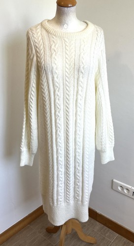Robe t40 pull crème torsadé - robe,