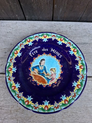 Rare assiette émaux longwy - rare,
