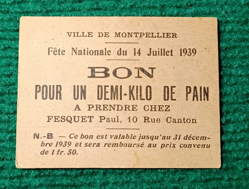 Billet matière bon - matiÈre,