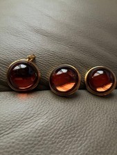 LALIQUE Cabochon Collier Pendentif Boucles D'oreilles Set Cristal Accessoire ...