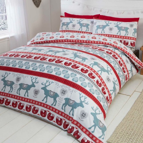 Noël scandi housse - housse, rouge