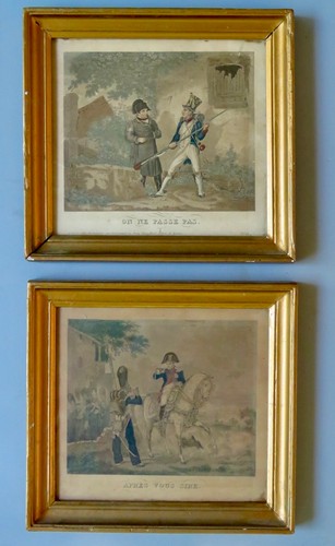 Paire gravures aquarellées - gravures,