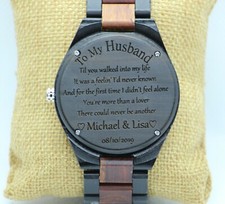 Personalized wooden watch - watch, with