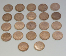 LOT,  BELLE SERIE DE 22 PIECES 1 FRANC  ARGENT  1898 à  1920 HORS 1900  & 1914C