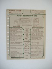 fiche technique RTA n°154 OPEL OLYMPIA-REKORD 1954-1959