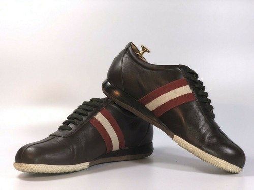 Bally marrón cuero - cuero, zapatillas
