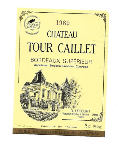 Etiquette vin château - etiquette, de