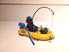 PLAYMOBIL 3574 / BATEAU DE PÊCHE VINTAGE PECHEUR POISSONS ZODIAC
