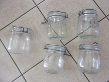 bocal en verre à stériliser  - 0,75 LITRE- CONSERVE - 3/4 L Lot de 5