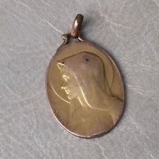 Pendentif Médaille en Plaqué Or FIX Vierge Marie Signé TAIRAC 1900 Gold Filled