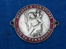 SUPERBE TOP ! MEDAILLE AUTOMOBILE Car medal ART NOUVEAU ART DECO - ST CHRISTOPHE