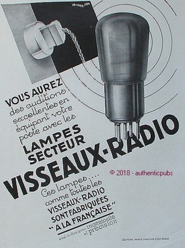 Publicite visseaux radio poste - visseaux,