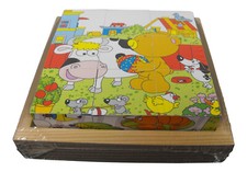 Puzzle Ourson Jouet en Cubes de Bois