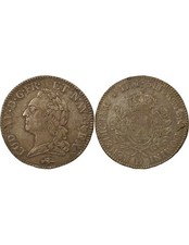 France Louis XV - Ecu Argent, à la Vieille Tête - 1771 D Lyon