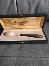 Cuillère de Bébé  Cuillère à Bouillie Argent Fourré Minerve Écrin