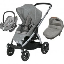 Poussette 3 en 1 Bébé Confort Combinée base 2wayFix +Siègeauto coque + Nacelle 