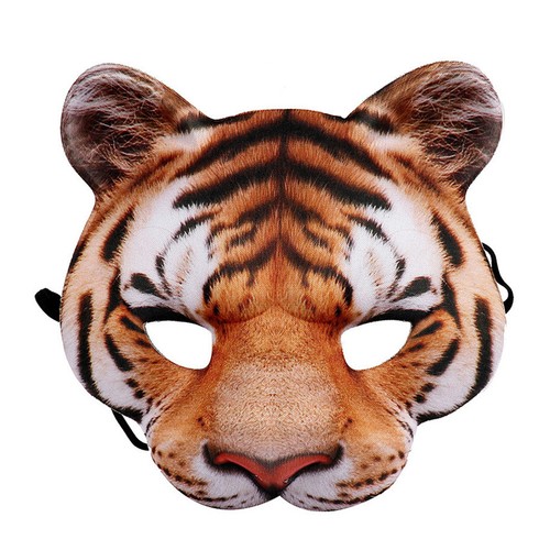 Masque demi visage tigre 3d - de,