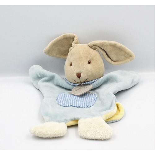 Doudou plat marionnette lapin