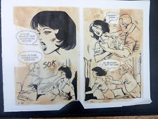 MONTANARI Le timide Elvifrance lot 2 planches originales 55/56 (E3-079)