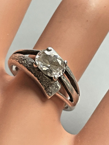 Bague vintage métal - vintage, rhodié