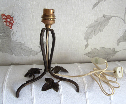 Ancien pied lampe fer - ancien,