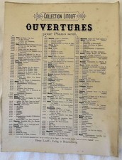 Ouvertures Pour Piano Seul La Belle Mélusine Opéra 32 Felix Mendelssohn 1890 Ca