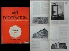 ART ET DECORATION JANVIER 1935 ANDRE ARBUS, ATHELIA, JACQUES LENOBLE, BOULOGNE
