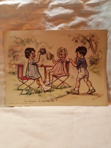 Ancienne affiche publicitaire - ancienne,