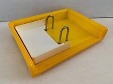 PORTE BLOC CALENDRIER THERMOMOULE ARMOR DESIGN RAYMOND LOEWY VINTAGE JAUNE