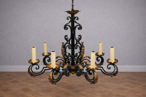 Lustre fer forgé - lustre, en