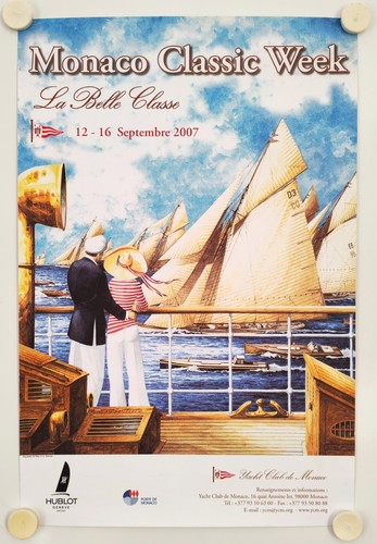 Affiche yachts monaco - monaco, classic