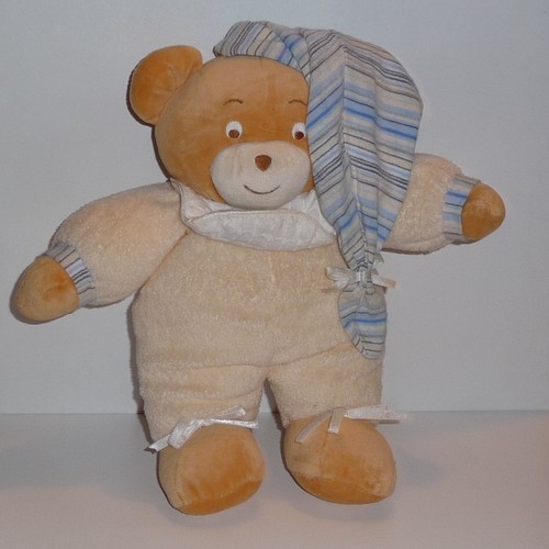 Doudou ours ajena bonnet - ours,