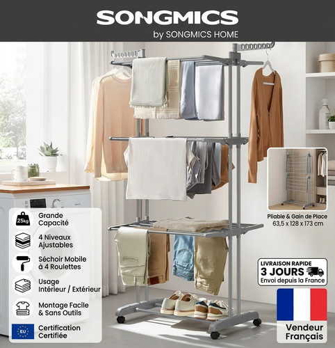 étendoir linge pliable - linge,