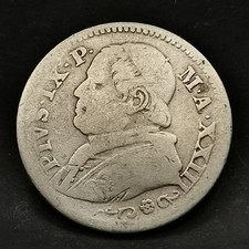 10 SOLDI 1868 R ROME ARGENT