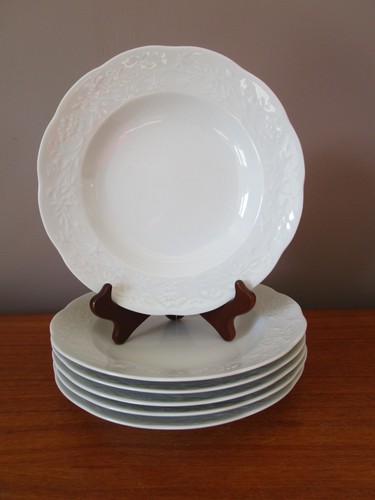 Assiettes creuses blanches - 6,