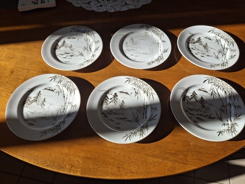 Six assiettes dessert - six,