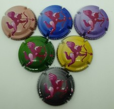 Série de 6 Capsules de champagne GénériqueSaint Valentin 2022. Février 2022. TM