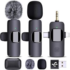 Kit de 2 micros-cravate｜Sans fil｜pour iPhone & Android & Jack 3.5mm｜HMKCH k30