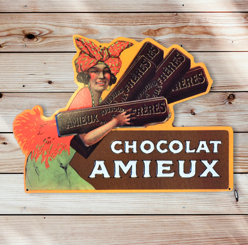 Tôle publicitaire chocolat - tôle,