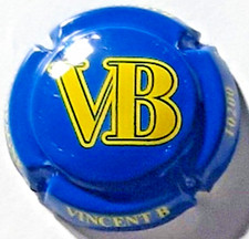 Capsule de champagne Vincent B Jaune sur fond bleu N°14