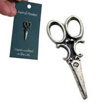 Ciseaux épingle de coiffeur insigne étain broche revers manteau sac chapeau é...